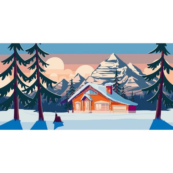 Картина по номерам "Домик в горах" 11027-AC 40х80 см