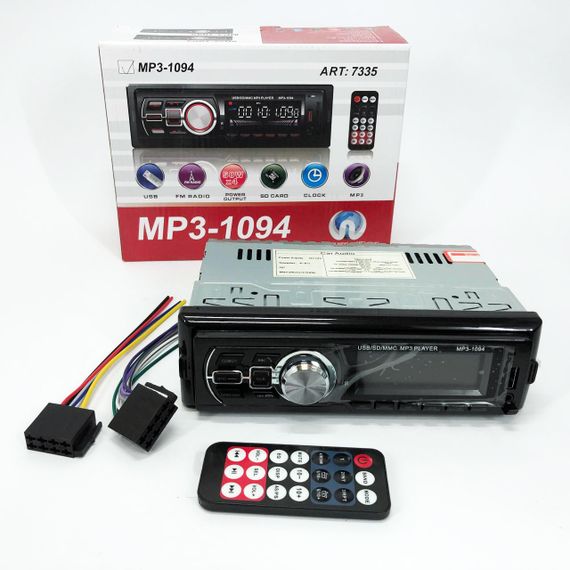 Однодиновая магнитола MP3 1094, Автомобильные магнитолы, Автомагнитофон для авто, Мультимедиа в машину WE-80 | Зображення 1