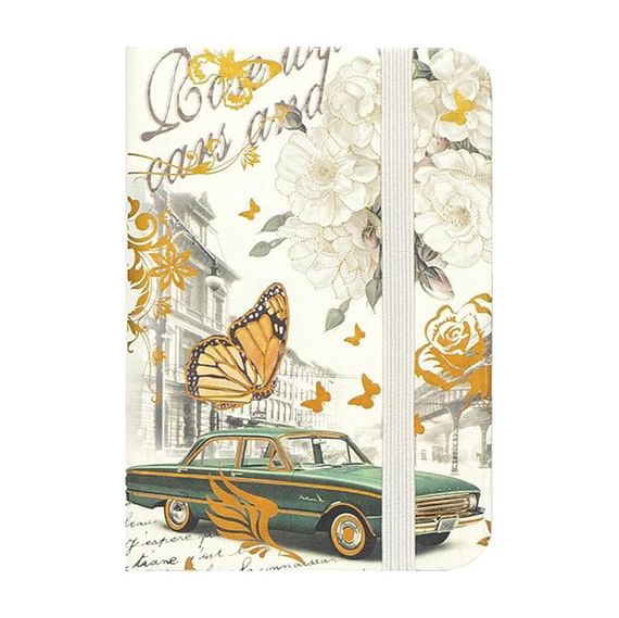 Блокнот А6 на резинке 5702-2 твердая обложка, линия 14х9 см 80 листов