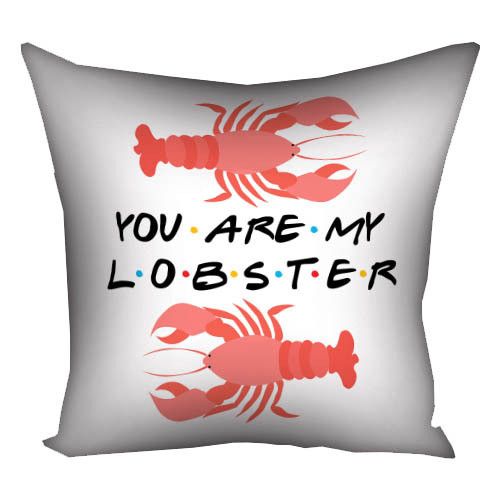 Подушка габардинова з принтом You are my lobster 50x50 см (5P_DR012)