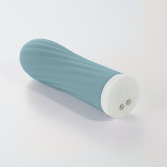 Міні-вібратор для клітора рельєфний Sweet Em Velvet Lure, 10 режимів вібрації, блакитний | Зображення 2