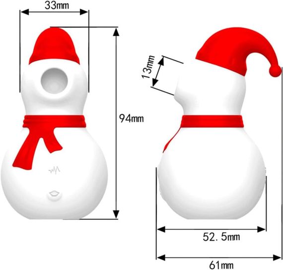 Женский вакуумный вибростимулятор Snowman Clit Sucker (10 режимов) | Зображення 5