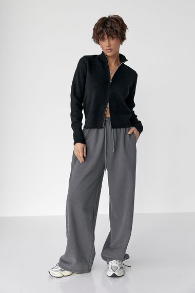 Трикотажний жіночий кардиган - чорний цвет, ONE SIZE (є розміри) | Зображення 2