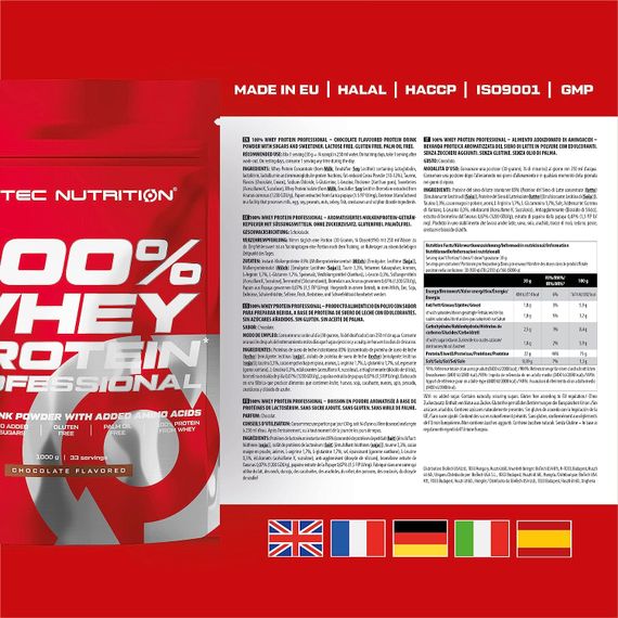 Протеїн Scitec Nutrition 100% Whey Protein Professional 1000 g (Chocolate) | Зображення 1