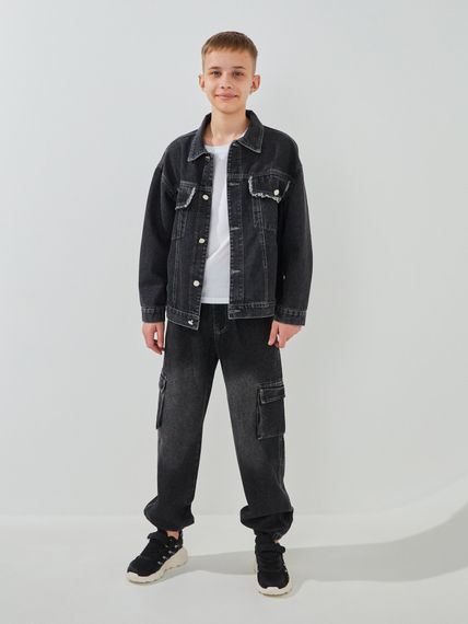 Джинси для хлопчика Dinomin WB0007 152 см Сірий shop (2000999507274)