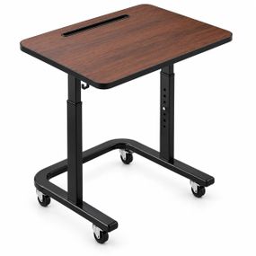 Столик для ноутбука Dash XBC-1-01 Brown • Регулируемый компьютерный стол 60×40 см на колесах для работы, учебы и планшета