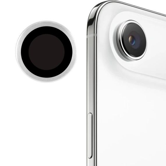 Захисне скло Metal Classic на камеру (у упак.) для Apple iPhone 17 Air (6.6") Чорний / Black Срібний / Silver | Зображення 3