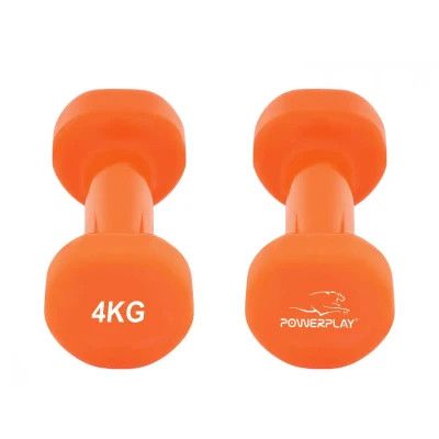 Гантель PowerPlay вінілові 4125 Achilles 2 х 4 кг Помаранчеві (PP_4125_4kg_2in) | Зображення 4