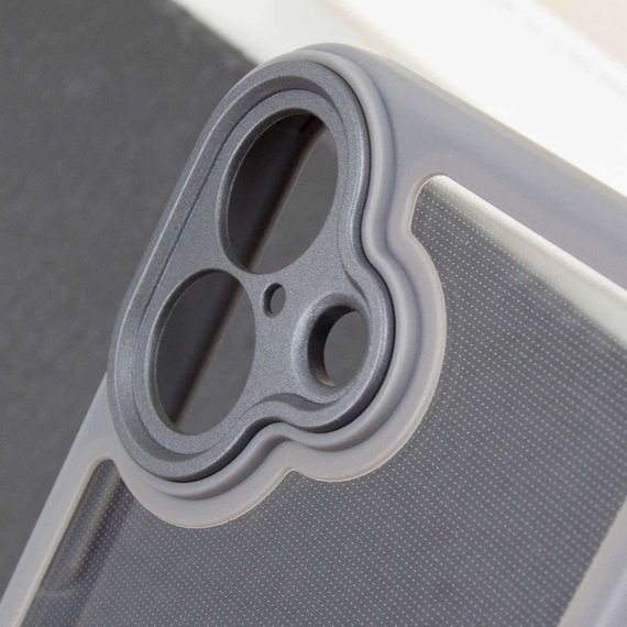 TPU чохол Transparent + Colour 1,5mm для Apple iPhone 16 (6.1") Grey | Зображення 4