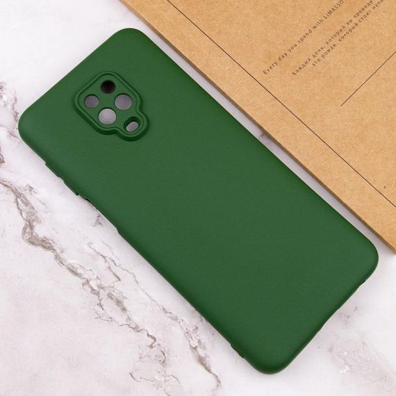 Чохол TPU GETMAN Liquid Silk Full Camera для Xiaomi Redmi Note 9s / Note 9 Pro / Note 9 Pro Max Зелений / Dark green | Зображення 3
