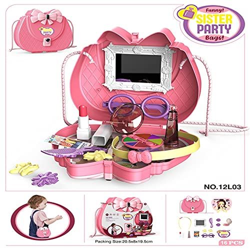 Детский косметический набор Kids Pretend Toy Bag сумка для макияжа с зеркалом ∙ Игровой набор Kids Pretend Toy Bag для девочек | Зображення 1