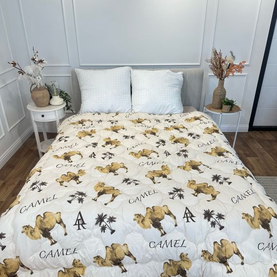 Ковдра євро відкрита двостороння з вовни Arda Camell wool 21438 195х215 см бежева | Зображення 4