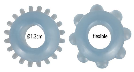 Эрекционные кольца Cock ring set 2 pcs. Sex Aura | Зображення 4