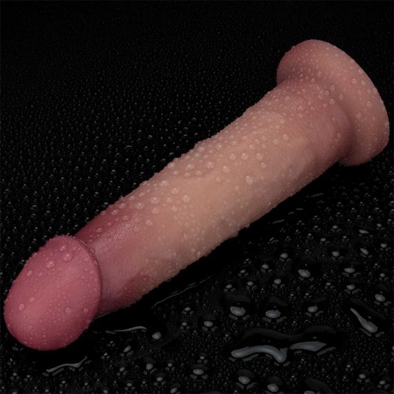 Фалоімітатор - Sliding Skin Pro II Dual Layer Silicone Dong 9" Flesh Sex Aura | Зображення 9