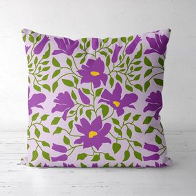 Подушка декоративная Soft Фиолетовые цветы 45x45 см (45PST_23M020)
