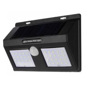 Уличный фонарь BL-1626A с датчиком движения и Connической панелью, Blac
