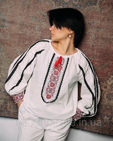 Женская вышиванка red/black ПП7450