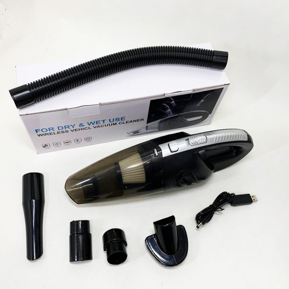 Потужний бездротовий пилосос автомобільний для сухого та вологого прибирання в машині та будинку +5 насадок FY-63 | Зображення 5