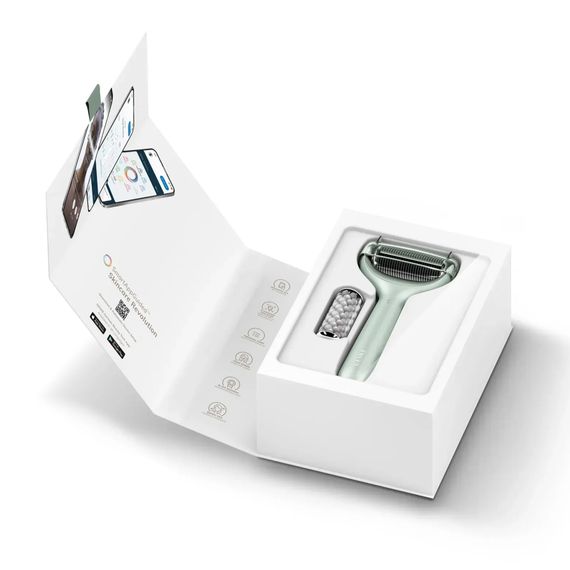 Электронный роллер для лица и тела с микроиглами GESKE MicroNeedle Face&Body Roller 8в1 gray, Зеленый | Зображення 8