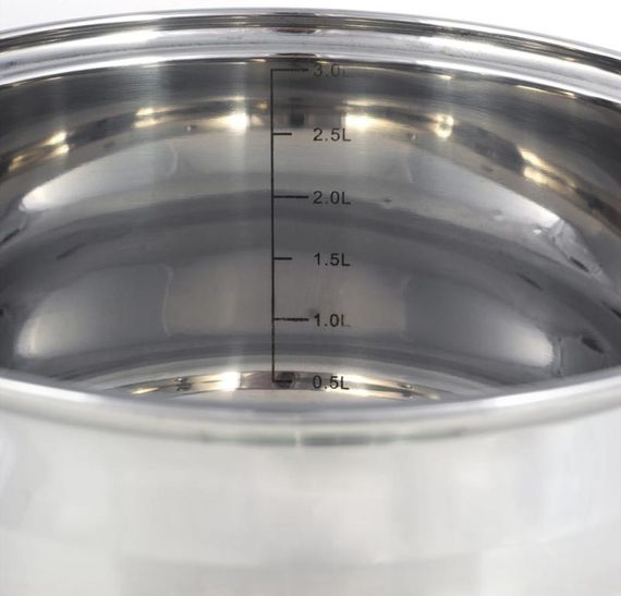 Каструля Ofenbach Casserole з нержавіючої сталі 3400мл зі скляною кришкою | Зображення 1