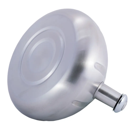 Чайник 3л нержавіюча сталь зі свистком зі скляною кришкою (ручка:чорний) 0671A KAMILLE | Зображення 2