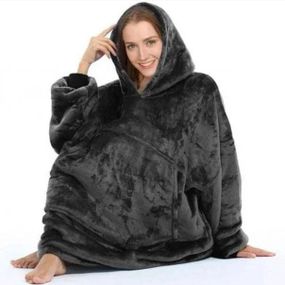 Одеяло плед с рукавами snuggie, Плед для дома для друга Толстовка с капюшоном KZ-52