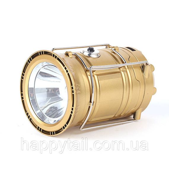 Фонарь кемпинговый светодиодный 36 Вт с USB зарядкой ручкой и подвесом HP-DT-1GOLD аккумуляторный светильник | Зображення 2