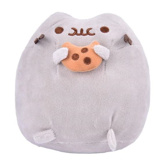 Плюшевая мягкая игрушка Кот Пушин с печеньем 15х15см Pusheen Cat