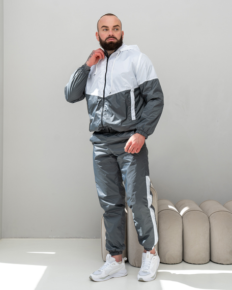 Костюм плащівка ультра сіро-білий S XL