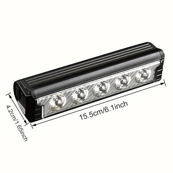 Велофара мощная FY-339B-5LED(white+yellow), Световые сигналы для велосипеда, Фара led для велосипеда | Зображення 2