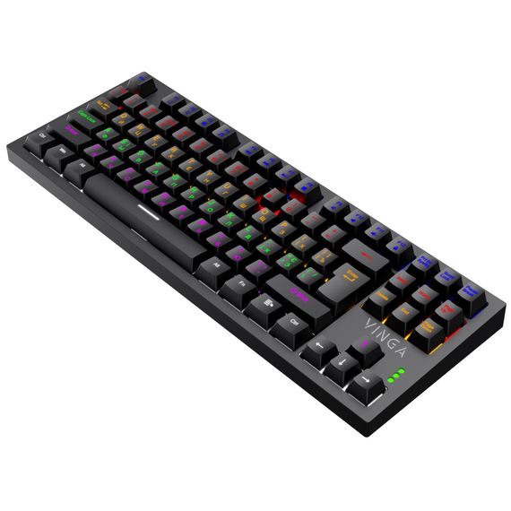 Клавіатура Vinga KBGM-110 87 key LED Blue Switch USB Black (KBGM-110 Black) | Зображення 2