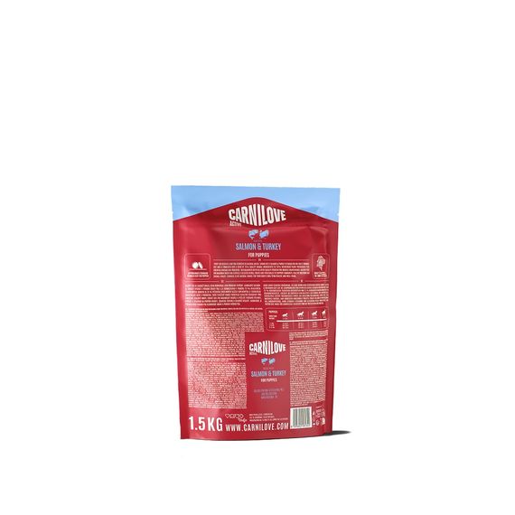 Корм сухий Carnilove Active Salmon & Turkey Puppy для цуценят лосось та індичка 1,5 кг | Зображення 1