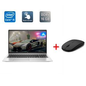 Ультрабук Б-клас HP ProBook 450 G8 / 15.6" (1920x1080) IPS Touch / Intel Core i5-1135G7 (4 (8) ядра по 2.4 - 4.2 GHz) / 16 GB DDR4 / 256 GB SSD / Intel Iris Xe Graphics / WebCam / TouchID б/в + Подарунок Бездротова миша / USB
