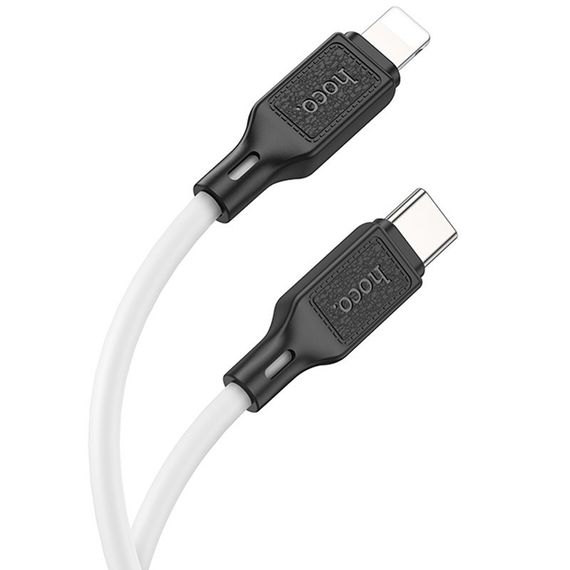 Дата кабель Hoco X90 Cool silicone Type-C to Lightning 20W (1m) White | Зображення 1