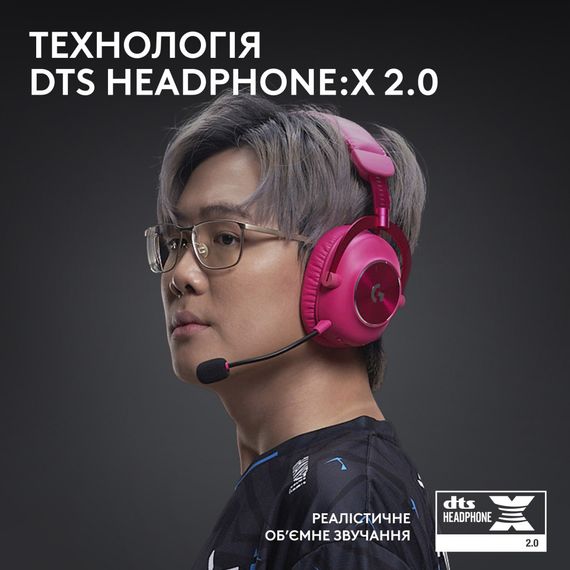 Навушники Logitech G Pro X 2 Lightspeed Wireless Magenta (981-001275) | Зображення 7