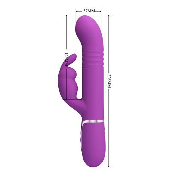 Вибратор-кролик с ротацией PRETTY LOVE Coale фиолетовый, 22.6 х 3.7 см Sex Aura | Зображення 9