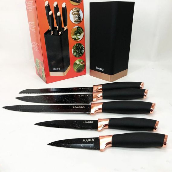 Набор ножей для домашнего повара Magio, Набор ножиков для кухни, Ножи кухонные профессиональные ZV-56 | Зображення 6