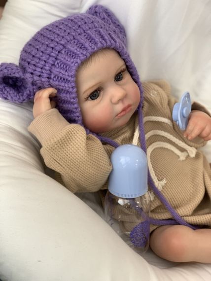 Силиконовая Коллекционная Кукла Реборн Пупс Reborn Новорожденная Девочка Младенец Менни (Виниловая Кукла) 50 см | Зображення 1