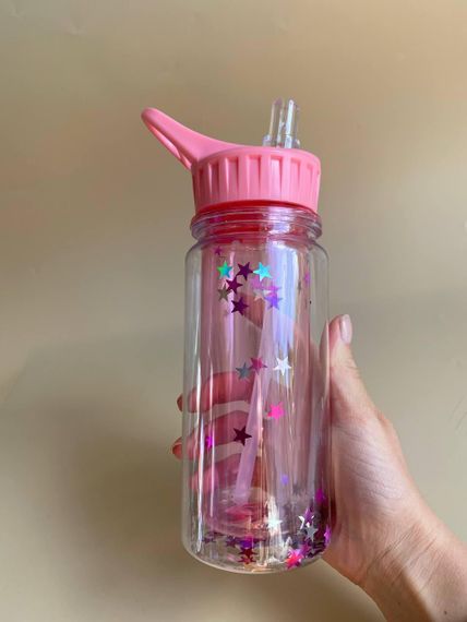 Поїлка - пляшечка дитяча Конфеті Рожева 360 мл | Зображення 4