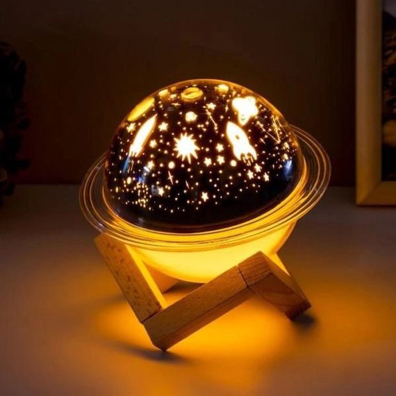 Настільний світильник сатурн, Настільні лампи для нічного столика в спальні, USB VM-352 світильник нічник | Зображення 6