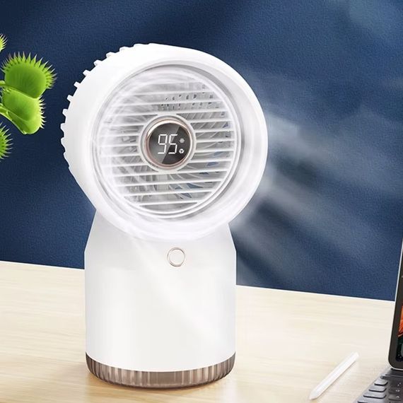 Настольный вентилятор SL09 с водяным охлаждением 3600 mAh White | Зображення 3