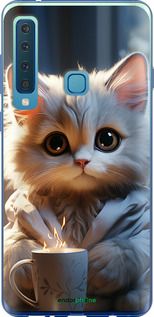 Чохол на Samsung Galaxy A9 (2018) Білий кіт "5646u-1503-2448"