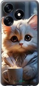 Чохол на Tecno Spark 10 Білий кіт "5646u-3023-2448"