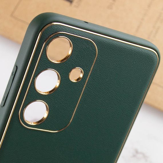 Кожаный чехол Xshield для Samsung Galaxy S24+ Зеленый / Army Green | Зображення 4