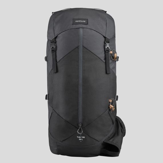 Рюкзак чоловічий TREK 100 EASYFIT для трекінгу 50 л чорний