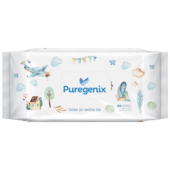 Влажные салфетки Puregenix для детей 80 шт