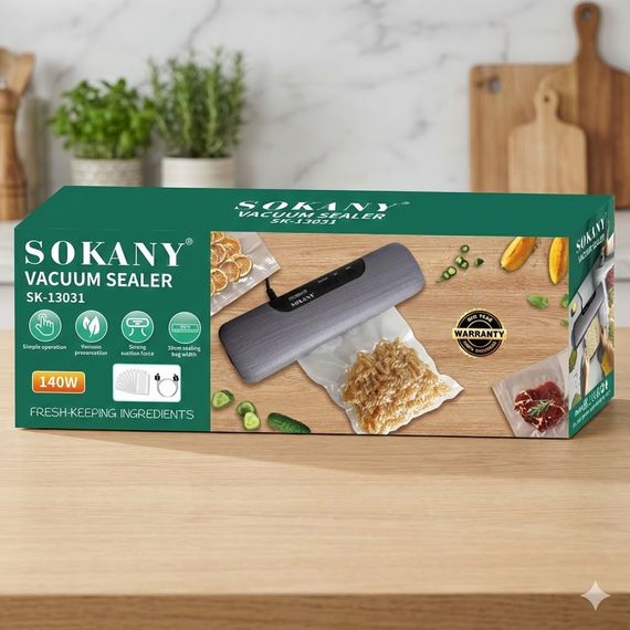Вакуумний пакувальник продуктів Sokany SK-13031, 130 Вт/ Потужний вакууматор/Вакумінний пакувальник | Зображення 4