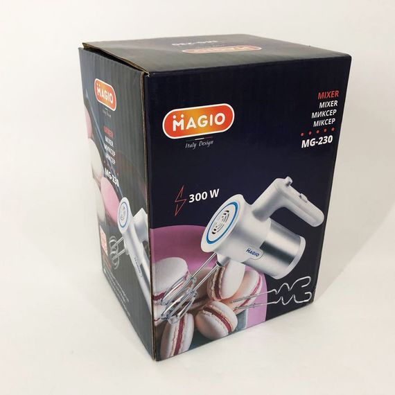 Миксер ручной Magio MG-230, мощный миксер, миксер блендер ручной, бытовые миксеры, кухонный миксер | Зображення 3