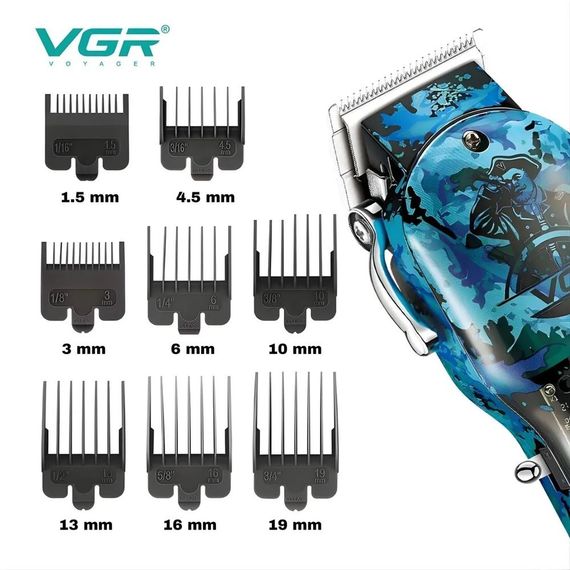 Машинка для стрижки волосся VGR V-685 бездротова, акумуляторна, професійна (45572-V-685_775) | Зображення 9