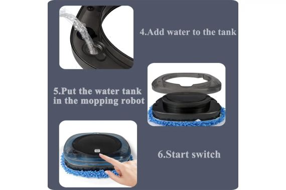 Миючий робот-пилосос INTELEGENT AUTOMATIC BRUSH MOPPER (22*22*6 см) Робот-пилосос для великого будинку | Зображення 2